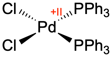 Als d8-System koordiniert Palladium(II) quadratisch planar